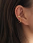 Fashion Gold Metal Inlaid Zirconia Starburst Chain Ear Clip Set