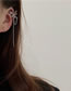 Fashion Asymmetric Butterfly Earrings Liquid Metal Texture Asymmetric Butterfly Chain Tassel Earbone Clip Earrings