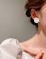 Fashion White Resin Flower Stud Earrings