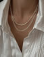 Fashion 1# Metal Geometric Chain Double Layer Necklace