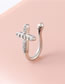 Fashion Silver 1 Metal Diamond Cross Piercing Nose Clip