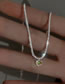 Fashion Silver Metal Round Diamond Necklace