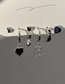 Fashion 3# Metal Heart Star Geometric Earring Set