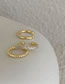 Fashion Gold Metal Diamond Geometric Ear Clip Set