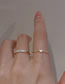 Fashion 2# Copper And Diamond Geometric Ring