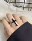 Fashion Black Metal Drip Cross Ring