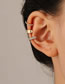 Fashion Silver Metal Zirconia Geometric Ear Cuff Set