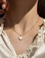 Fashion Gold Metal Diamond Heart Necklace