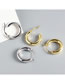 Fashion Silver Metallic Round Earrings