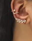 Fashion 5# Copper And Diamond Leaf Earring Set
