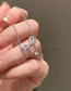 Fashion Silver Metal Diamond Bow Necklace