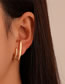 Fashion Silver Metal Geometric Irregular Stud Earrings  Metal