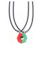 Fashion Tai Chi Bagua Wax Rope Necklace Alloy Tai Chi Magnetic Double Layer Necklace  Metal