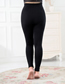 Fashion Black Nine-point Brushed Plus Size (recommended Below 200 Catties) Modal Solid Color Leggings