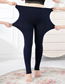 Fashion Black Nine-point Brushed Extra Large Size (recommended Below 300 Catties) Modal Solid Color Leggings