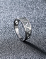 Fashion Silver Titanium Steel Dripping Oil Ripple Luminous Ring