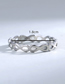 Fashion Silver Stainless Steel Cutout Knotted Ring