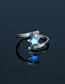 Fashion Pentagram Titanium Steel Five-pointed Star Drop Oil Luminous Ring