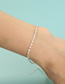 Fashion Blue Luminous Beads Copper Geometric Beaded Chain Bracelet