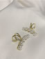 Fashion Ear Clip - Gold Geometric Pearl Ear Cuffs