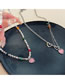 Fashion Necklace - Color (diamond Heart) Broken Silver Beaded Crystal Heart Necklace