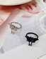 Fashion Ancient Silver Alloy Geometric Butterfly Ring