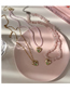Fashion A Pink Baguette Pearl Chain Geometric Pearl Chain Square Diamond Necklace