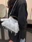 Fashion Silver Pu Sequins Large -capacity Mesenter Bag