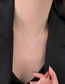 Fashion Silver Alloy Diamond Heart Open Necklace