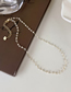 Fashion Silver Pearl Crystal Chain Necklace