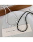 Fashion B Black Crystal Beaded Heart Necklace