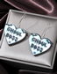 Fashion Letter Heart Acrylic Heart Letter Earrings Earrings