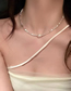 Fashion Silver Broken Silver Beaded Pearl Necklace