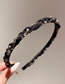 Fashion Headband - Black Fabric Diamond Wrap Headband