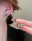 Fashion Silver Earrings Metal Geometric Cat Stud Earrings