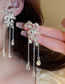 Fashion Silver Earrings Alloy Diamond Drop Tassel Earrings
