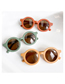 Fashion Rice Box Tea Chips Pc Round Large Frame Sunglasses