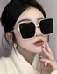 Fashion Rice Noodle Box Pink Gray Pc Square Large Frame Sunglasses