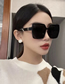 Fashion Ivory Gray Flakes Pc Square Large Frame Sunglasses