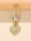 Fashion Gold Alloy Diamond-encrusted Love Eye Piercing Navel Nail
