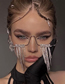 Fashion Silver Alloy Diamond Claw Chain Tassel Glasses Frame