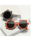 Fashion Blue Frame Gray Piece Pc Bear Folding Round Sunglasses