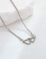 Fashion 1# Alloy Diamond Heart Necklace