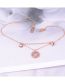 Fashion Rose Gold Anklet Titanium Steel Gold Plated Copper Coin Anklet