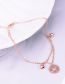 Fashion Rose Gold Anklet Titanium Steel Gold Plated Copper Coin Anklet