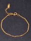 Fashion Gold Bracelet - Lobster Clasp Gold Plated Titanium Geometric Chain Bracelet