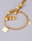 Fashion Gold Bracelet - Heart Titanium Steel Ball Chain Heart Bracelet