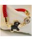 Fashion Red Alloy Diamond Geometric Trojan Horse Cord Bracelet