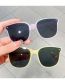 Fashion Jelly Green Gray Tablets Pc Square Frame Sunglasses