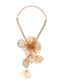 Fashion Gold Metal Three -dimensional Flower Necklace